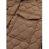 imageEVALESS Quilted Jackets for Women Lightweight Long Sleeve Button Down Puffer Jacket Warm Winter Coat Outerwear with Pockets3b Brown