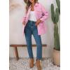 imageEVALESS Quilted Jackets for Women Lightweight Long Sleeve Button Down Puffer Jacket Warm Winter Coat Outerwear with PocketsB Pink