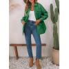 imageEVALESS Quilted Jackets for Women Lightweight Long Sleeve Button Down Puffer Jacket Warm Winter Coat Outerwear with PocketsD Green