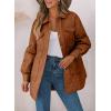 imageEVALESS Quilted Jackets for Women Lightweight Long Sleeve Button Down Puffer Jacket Warm Winter Coat Outerwear with PocketsD Orange