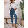 imageEVALESS Quilted Jackets for Women Lightweight Long Sleeve Button Down Puffer Jacket Warm Winter Coat Outerwear with PocketsD White