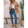 imageEVALESS Quilted Jackets for Women Lightweight Long Sleeve Button Down Puffer Jacket Warm Winter Coat Outerwear with PocketsE Pale Khaki
