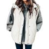 imageEVALESS Cropped Puffer Vest Women Lightweight Quilted Stand Collar Sleeveless Jackets Fall Winter 2025 Button Zip Up CoatWhite