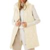 imageEVALESS Long Puffer Vest Women Sleeveless Hooded Puffer Jacket Lightweight Quilted Jackets Winter Warm Zip Up Coat OuterwearWhite