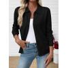 imageEVALESS Cardigan Sweaters for Women Wool Blend Lightweight Trendy Long Sleeve Lapel Collar Button Down Sweater CardigansBlack