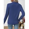 imageEVALESS Cardigan Sweaters for Women Wool Blend Lightweight Trendy Long Sleeve Lapel Collar Button Down Sweater CardigansDirty Blue