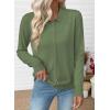 imageEVALESS Cardigan Sweaters for Women Wool Blend Lightweight Trendy Long Sleeve Lapel Collar Button Down Sweater CardigansFour Leaf Clover