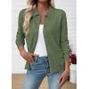 imageEVALESS Cardigan Sweaters for Women Wool Blend Lightweight Trendy Long Sleeve Lapel Collar Button Down Sweater CardigansFour Leaf Clover