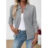 imageEVALESS Cardigan Sweaters for Women Wool Blend Lightweight Trendy Long Sleeve Lapel Collar Button Down Sweater CardigansMedium Grey