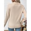 imageEVALESS Cardigan Sweaters for Women Wool Blend Lightweight Trendy Long Sleeve Lapel Collar Button Down Sweater CardigansOatmeal