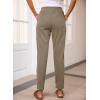 imageEVALESS Corduroy Pants for Women Casual Drawstring Elastic High Waist Straight Leg Pants Loose Comfy Trousers with Pockets1b2 Khaki