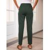 imageEVALESS Corduroy Pants for Women Casual Drawstring Elastic High Waist Straight Leg Pants Loose Comfy Trousers with PocketsB Green