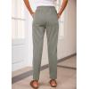 imageEVALESS Corduroy Pants for Women Casual Drawstring Elastic High Waist Straight Leg Pants Loose Comfy Trousers with PocketsB1 Gray