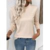 imageEVALESS Fall Sweaters for Women 2025 Fashion Long Sleeve Crewneck Knit Pullover Tops Teacher Outfits Winter ClothesBeige