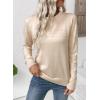 imageEVALESS Fall Sweaters for Women 2025 Fashion Long Sleeve Crewneck Knit Pullover Tops Teacher Outfits Winter ClothesBeige