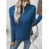imageEVALESS Fall Sweaters for Women 2025 Fashion Long Sleeve Crewneck Knit Pullover Tops Teacher Outfits Winter ClothesBlue