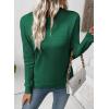 imageEVALESS Fall Sweaters for Women 2025 Fashion Long Sleeve Crewneck Knit Pullover Tops Teacher Outfits Winter ClothesDark Green