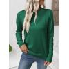 imageEVALESS Fall Sweaters for Women 2025 Fashion Long Sleeve Crewneck Knit Pullover Tops Teacher Outfits Winter ClothesDark Green