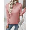 imageEVALESS Fall Sweaters for Women 2025 Fashion Long Sleeve Crewneck Knit Pullover Tops Teacher Outfits Winter ClothesLight Pink