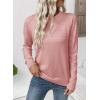 imageEVALESS Fall Sweaters for Women 2025 Fashion Long Sleeve Crewneck Knit Pullover Tops Teacher Outfits Winter ClothesLight Pink