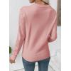 imageEVALESS Fall Sweaters for Women 2025 Fashion Long Sleeve Crewneck Knit Pullover Tops Teacher Outfits Winter ClothesLight Pink