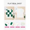 imageEVALESS Short Sleeve Sweater for Women Crewneck Color Block Knit Tops 2025 Fall Trendy Cap Sleeve Sweater VestGreen