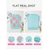 imageEVALESS Short Sleeve Sweater for Women Crewneck Color Block Knit Tops 2025 Fall Trendy Cap Sleeve Sweater VestLight Pink