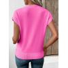 imageEVALESS Short Sleeve Sweater for Women Crewneck Color Block Knit Tops 2025 Fall Trendy Cap Sleeve Sweater VestOrange