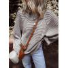 imageEVALESS Striped Sweaters for Women Boat Neck Batwing Sleeve Oversized Pullover Sweater Tops Womens Fall Clothes OutfitsCoffee