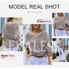 imageEVALESS Striped Sweaters for Women Boat Neck Batwing Sleeve Oversized Pullover Sweater Tops Womens Fall Clothes OutfitsCoffee