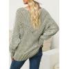 imageEVALESS Striped Sweaters for Women Boat Neck Batwing Sleeve Oversized Pullover Sweater Tops Womens Fall Clothes OutfitsGuacamole Green