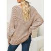 imageEVALESS Striped Sweaters for Women Boat Neck Batwing Sleeve Oversized Pullover Sweater Tops Womens Fall Clothes OutfitsPale Khaki