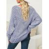 imageEVALESS Striped Sweaters for Women Boat Neck Batwing Sleeve Oversized Pullover Sweater Tops Womens Fall Clothes OutfitsSky Blue