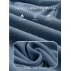 imageEVALESS Wide Leg Pants for Women Elastic High Waisted Waffle Knit Fleece Lined Palazzo Pants Work Trousers with PocketsBlue Haze