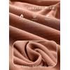 imageEVALESS Wide Leg Pants for Women Elastic High Waisted Waffle Knit Fleece Lined Palazzo Pants Work Trousers with PocketsDusty Pink