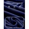 imageEVALESS Wide Leg Pants for Women Elastic High Waisted Waffle Knit Fleece Lined Palazzo Pants Work Trousers with PocketsNavy Blue