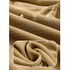 imageEVALESS Wide Leg Pants for Women Elastic High Waisted Waffle Knit Fleece Lined Palazzo Pants Work Trousers with PocketsTan