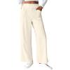 imageEVALESS Womens Baggy Wide Leg Pants Casual Elastic Waisted Palazzo Harem Pant with PocketsBeige