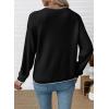 imageEVALESS Womens Cardigan Sweaters Trendy V Neck Long Sleeve Open Front Bow Tie Knit Chunky Lightweight Fall OuterwearBlack