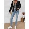 imageEVALESS Womens Cardigan Sweaters Trendy V Neck Long Sleeve Open Front Bow Tie Knit Chunky Lightweight Fall OuterwearBlack