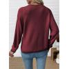 imageEVALESS Womens Cardigan Sweaters Trendy V Neck Long Sleeve Open Front Bow Tie Knit Chunky Lightweight Fall OuterwearBurgundy