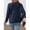 imageEVALESS Womens Cardigan Sweaters Trendy V Neck Long Sleeve Open Front Bow Tie Knit Chunky Lightweight Fall OuterwearNavy Blue