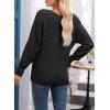 imageEVALESS Womens Crochet Boat Neck Long Sleeve Loose Fit Sweaters Fall Winter Clothes for Women Fashion 2025Black