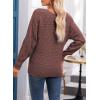 imageEVALESS Womens Crochet Boat Neck Long Sleeve Loose Fit Sweaters Fall Winter Clothes for Women Fashion 2025Red Dahlia