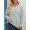 imageEVALESS Womens Crochet Boat Neck Long Sleeve Loose Fit Sweaters Fall Winter Clothes for Women Fashion 2025Smoke Green