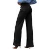 imageEVALESS Womens Jeans High Waisted Wide Leg Stretchy Baggy Denim Pants with DualButton ClosureBlack
