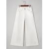 imageEVALESS Womens Jeans High Waisted Wide Leg Stretchy Baggy Denim Pants with DualButton ClosureWhite