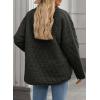 imageEVALESS Womens Lightweight Diamond Quilted Jacket Casual Winter Open Front Button Down Puffer Coat Outwear CardiganBlack