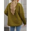 imageEVALESS Womens Lightweight Diamond Quilted Jacket Casual Winter Open Front Button Down Puffer Coat Outwear CardiganD Jungle Green