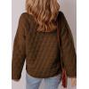 imageEVALESS Womens Lightweight Diamond Quilted Jacket Casual Winter Open Front Button Down Puffer Coat Outwear CardiganE Brown